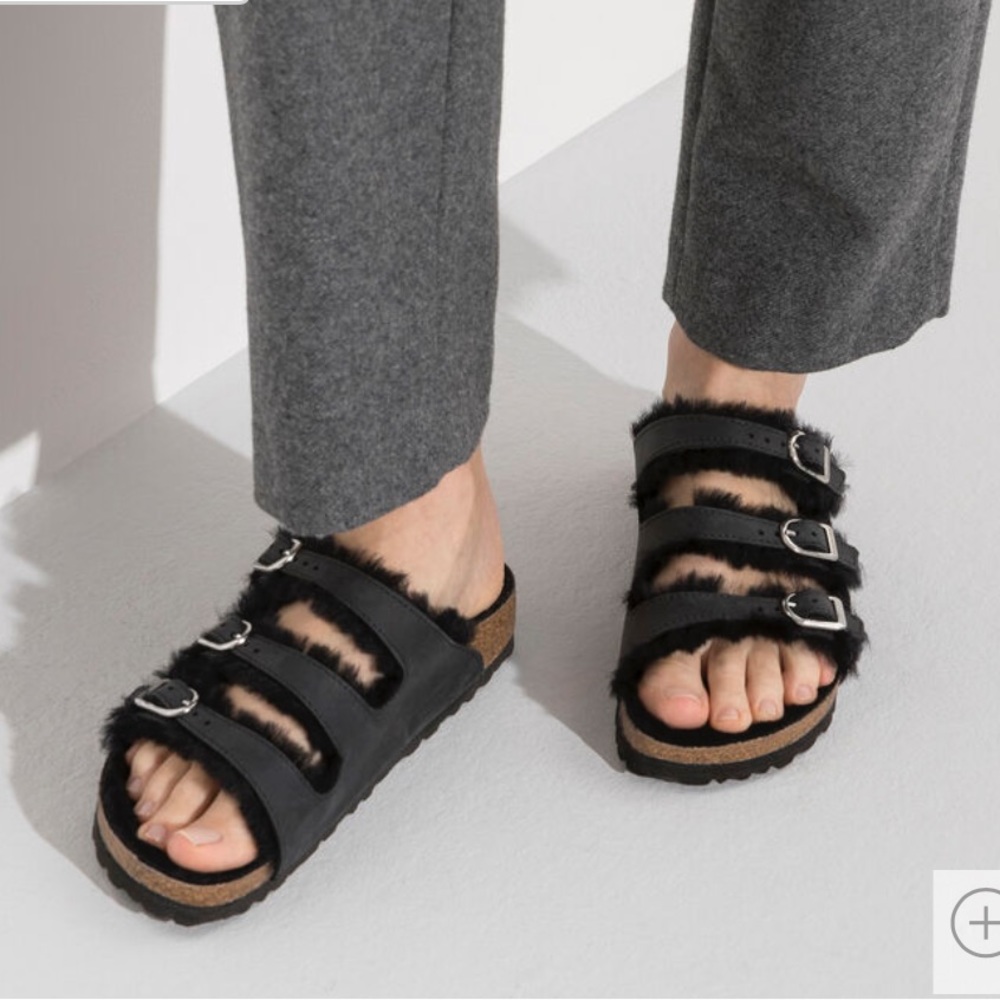 BIRKENSTOCK Black Florida Fresh Shearling